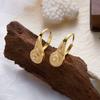 Luxury Elegant Inlaid Imitation Pearl Drop Earrings For Women Vintage Colorful Zircon Copper Earring Party Wedding Jewelry Gifts