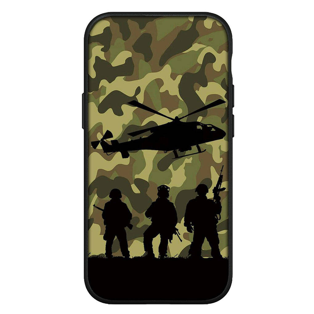 Чехол для iPhone 17 16 15 Xiaomi Poco Redmi Note 14 13 12 11 Pro 9 16e Samsung Galaxy S25 S24 S23 OPPO Huawei Камуфляжный Милитари Армейский Камуфляж Чехол для Телефона