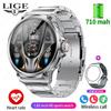 LIGE V69 Smart Watch 1.85" Large Screen Heart Rate Blood Oxygen Multi-Sport Waterproof Outdoor Watch Black