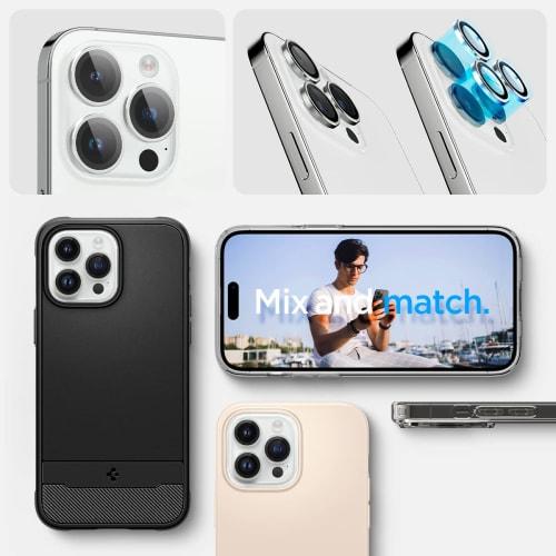 Spigen EZ Fit Optik Pro iPhone 15 Pro, iPhone 15 Pro Max, iPhone 14 Pro, iPhone 14 Pro Max пленка для камеры с набором пасты совместима с iPhone15Pro, iPh