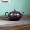 250ml Luxury Yixing Purple Clay Teapots Handmade Pumpkin Pot Raw Ore Purple Jade Gold Sand Mud Kettle Chinese Zisha Tea Set