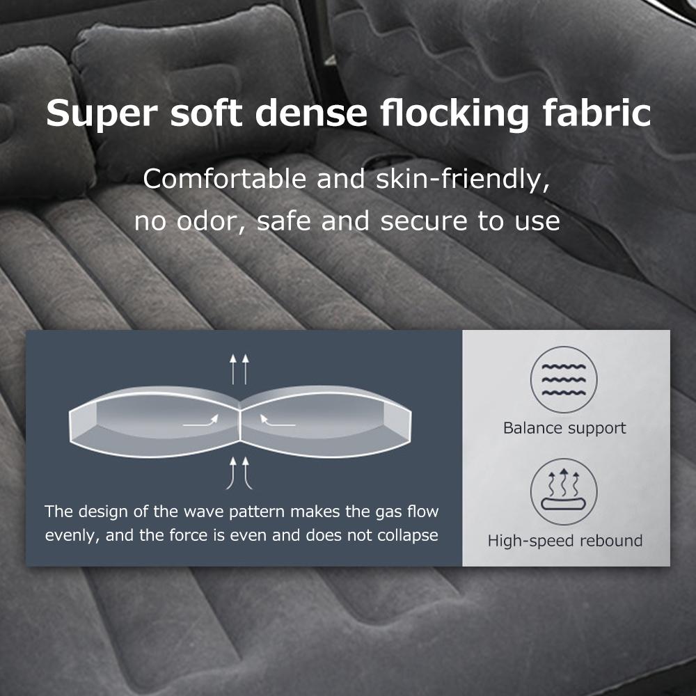 Матрас для автомобиля, надувная дорожная кровать, домашний уличный коврик для кемпинга, задний флокирующийся плюс воздушный матрас для внедорожника