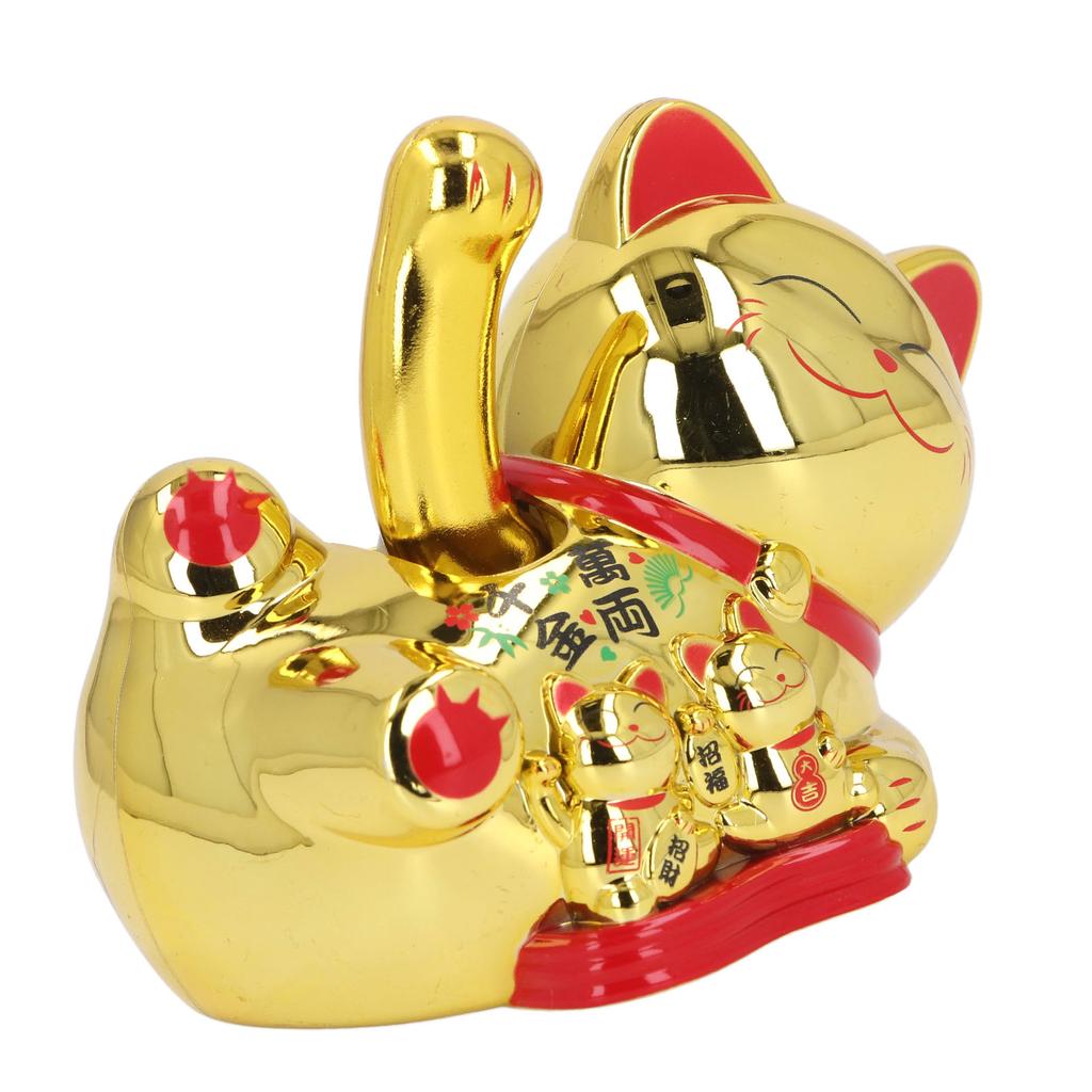 Solar Waving Cat Innovative Cute Auto Waving Arm Solar Powered Fortune Cat for Car Dashboard Checkout Counter Start Business