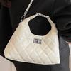 Korean Version Niche Texture Handbag Women's Bag 2025 New Fashion Diamond Chain Bag Simple Underarm Bag