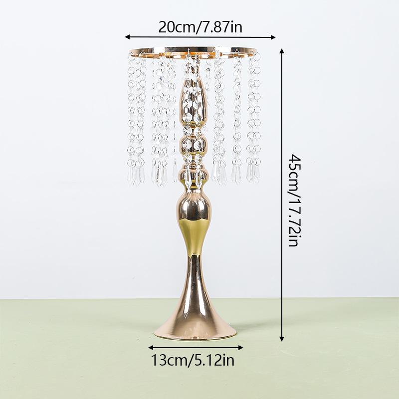 Подсвечник из золотистого кристалла, украшение для свадебного стола, центральные элементы, канделябр, подсвечник, ваза для цветов, домашний декор