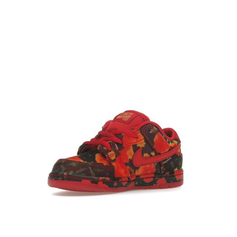 Волшебник страны Оз x Nike Dunk Low SB TD Поле маков Детские кроссовки Красный Varsity-Red Университетский золотой FZ1237-600