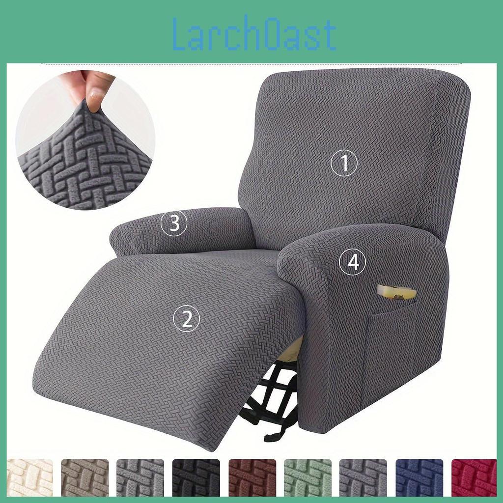 Ralax Cover Recliner Sofa Cover Jacquard Chair Covers Stretch Spandex Couch Slipcovers Non Slip Armchair Slipcovers 4pcsset
