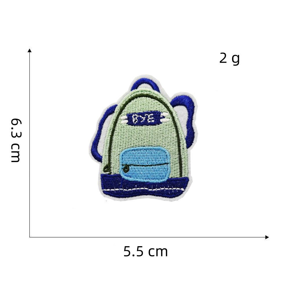Персонализированная тканевая наклейка серии «Синий», граффити-декор, мультяшная, для гитары, чемодана, компьютера, вышивка, термоклейкая наклейка