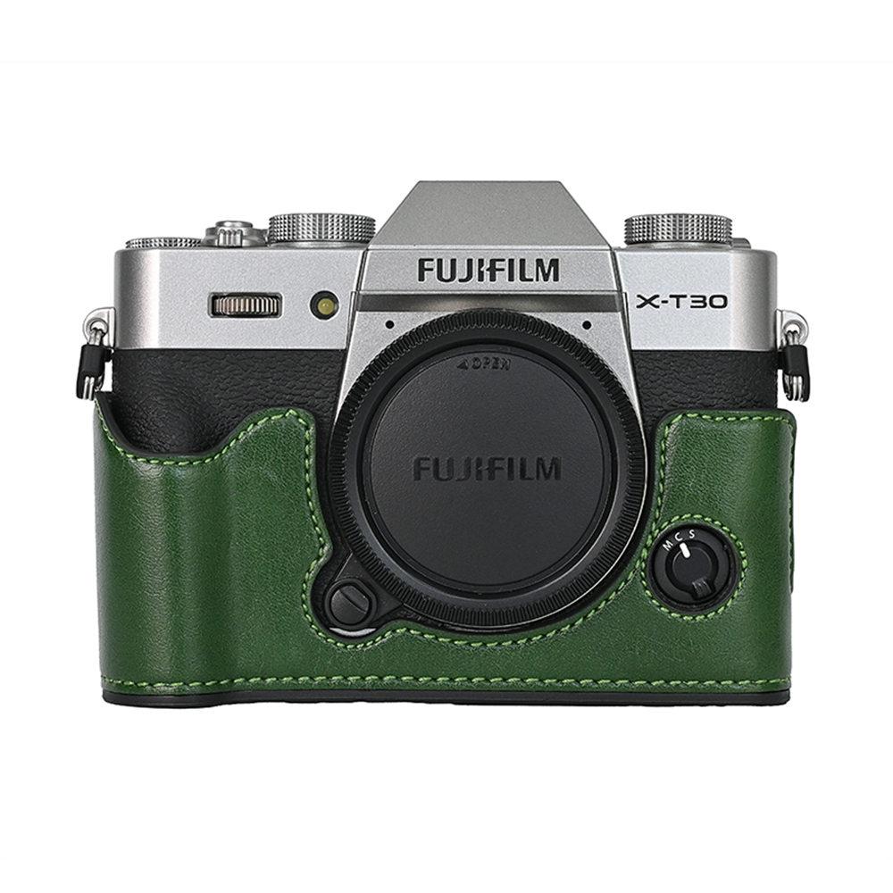 Сумка для камеры XT30 Чехол на половину корпуса из ПУ кожи для Fujifilm XT30 Fuji X-T30 XT30II XT10 XT20 Открывающийся отсек для батареи Нижняя крышка