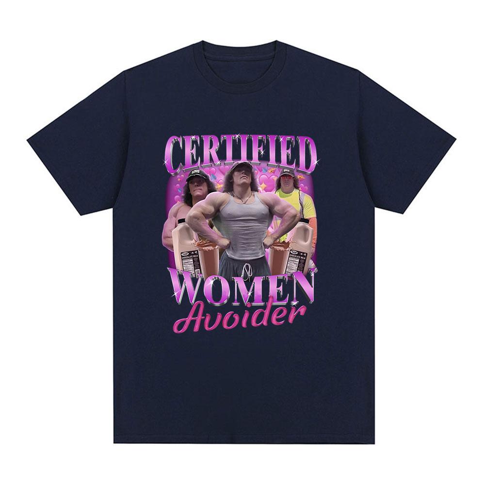 Certified Women Avoider Sam Sulek T Shirt Vintage Gym Fitness Lovers Graphic Tshirts Unisex 100 Cotton Casual Oversized Tee Shirt