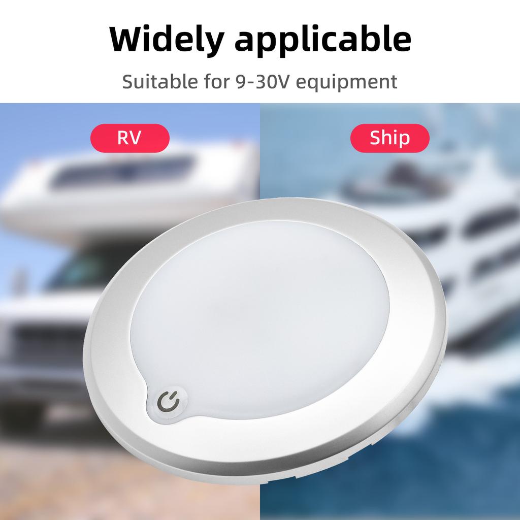 Ультратонкий светодиодный светильник для салона автофургона с регулируемой яркостью, потолочный плафон, регулируемая яркость, сенсорный прожектор для грузовика, автодома, каравана