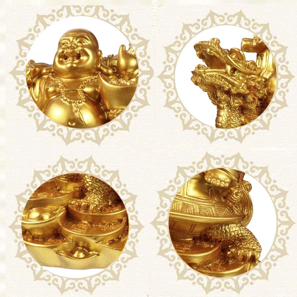 Украшение Хотей, предмет «Семь богов счастья», внутренняя тканевая сумка, сидящая на драконе, черепаха, украшение по фен-шуй, статуя Будды Бодхисаттвы Майтрейи, финансовый