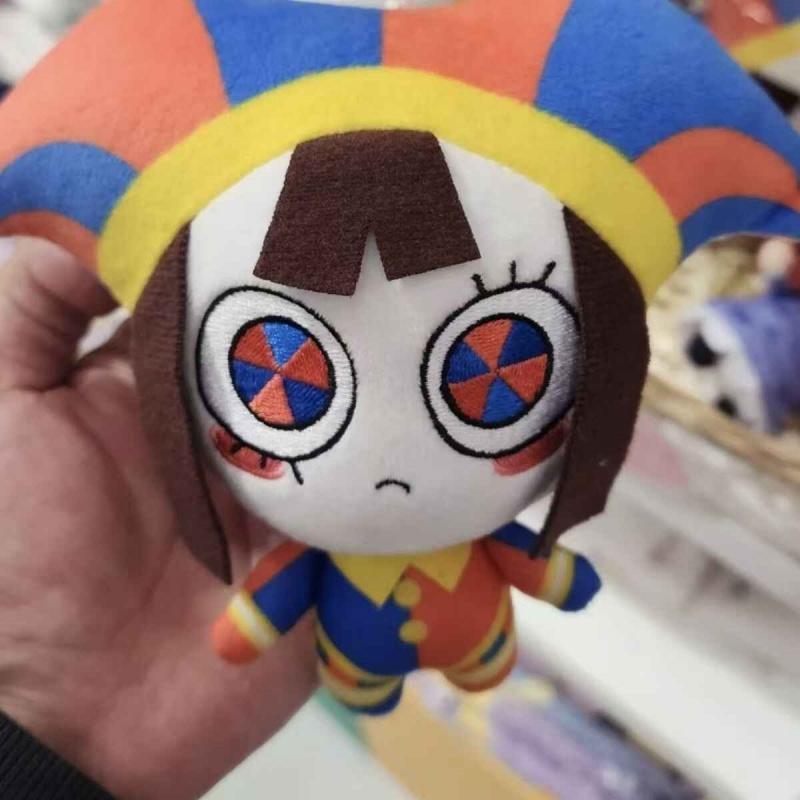 Pomni Jax Plush Doll 10cm Q Version Soft Stuffed Doll Anime Periphery Cartoon Toy Gift For Adult Anime Fans Collection