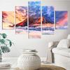 Wall Art Canvas Paintings Decoration HD Modern Prints 5 Pieces Mountain And White Cloud Abstract Scenery Pictures Modular Poster No Frame