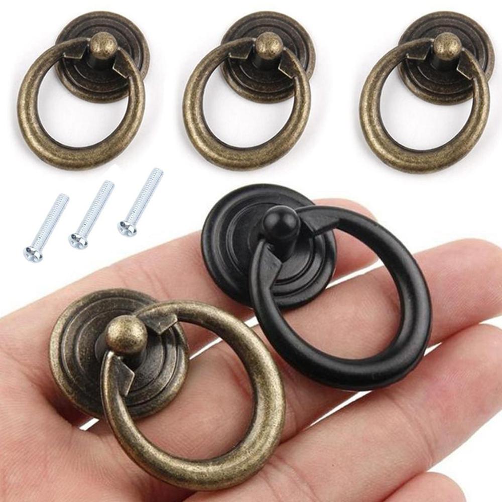 Wood Case Drop Ring Cabinet Knobs Drawer Pulls Cabinet Ring Pulls Furniture Handles Ring Handles