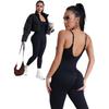 Women's Backless Seamless Ribbed Jumpsuit: Slimming Tank Bodysuit for Yoga
