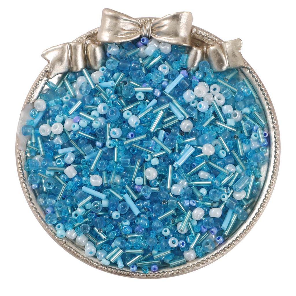 15000pcs Mixed Shapes Sizes Glass Seed Beads Multi Colors Round Bugle Glass Bead For DIY Jewellery Craf Making Garment Beading Embroidery Accessories