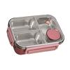 304 Stainless Steel Food Storage Container with Dividers Meal Box Portable Lunch Box for Office and Outdoor Use