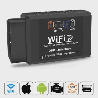 V1.5 WiFi OBDII ELM327 OBD2 iOS Автосканер Инструмент для диагностики двигателя Считыватель