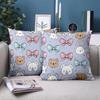 1 Pieces Cute Animal Bow Pattern Decorative Cushion Pillow Polyester pillowcase, sofa decorative cushion cov Headboard Pillow