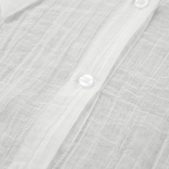 Женская рубашка с лацканами и воротником-бабочкой, расклешенная, с длинным рукавом, однобортная рубашка