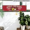 2D Flat Design, Single Piece, Alumium Decorative Sign and Plaque, "Apple Orchard Self-Pick" Metal Sign, Picking Theme, Autumn Festival Decoration