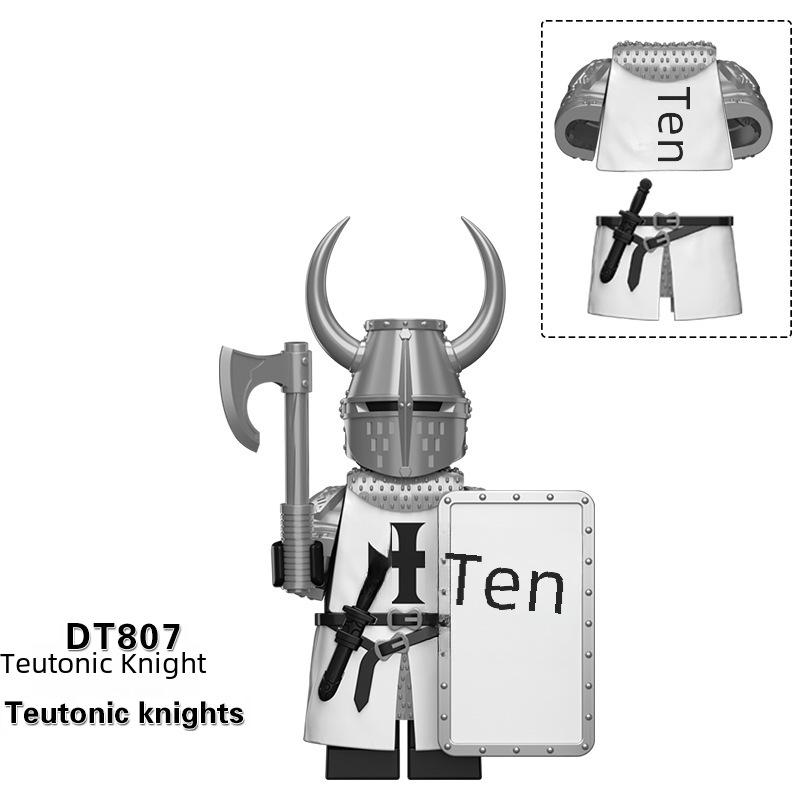 Средневековые крестоносцы рыцари Гроб Господень Тевтонский храм Тяжелые доспехи Набор минифигурок