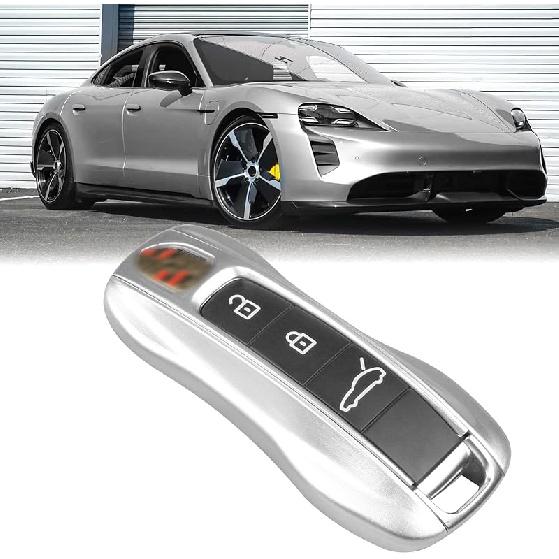Jaronx Compatible With Porsche Key Fob Cover, Compatible With Cayenne Panamera Key Fob Cover 2018-2024, Compatible With Porsche Carrera Taycan -2024