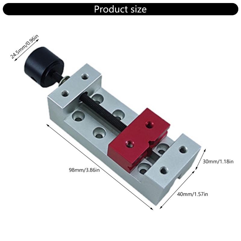Sturdy Machines Vise Tool Aluminum Flat Clamp Mini Drill Press Vice Benches Vise for Parallel Table and DIY Carving