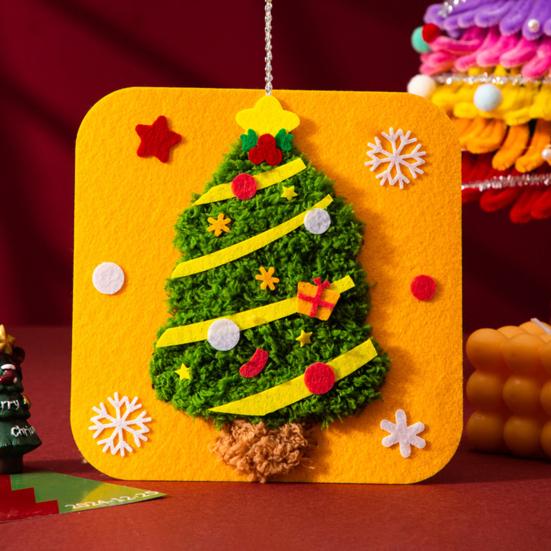 DIY Christmas Embroidery Kit for Beginners Cute Santa/Stocking/Gingerbread Sewing Projects Xmas Needlepoint Kit for Kids Adults