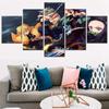 Frames For Modern Paintings Canvas Posters 5 Pieces Demon Slayer Home Decor Art Print Modular Japan Anime Pictures Wall Decor
