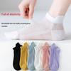 Ультратонкие дышащие хлопковые носки до щиколотки для женщин, однотонные дышащие летние женские сетчатые носки с низкой посадкой CLE
