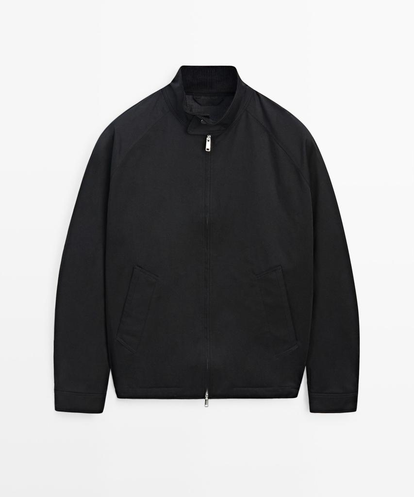 Massimo Dutti Corduroy Detail Bomber Jacket