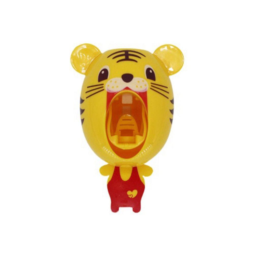 Модный забавный держатель зубной пасты в виде панды, пластиковый дозатор зубной пасты для ванной комнаты, мультяшный тигр, подставка для зубных щеток, детский подарок