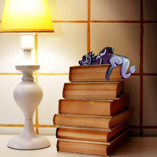 Декор для книжной полки «Спящий дракон» 3D-печатная фигурка дракона книжный уголок Украшение для полки «Спящий дракон» для любителей книг и любителей фэнтези