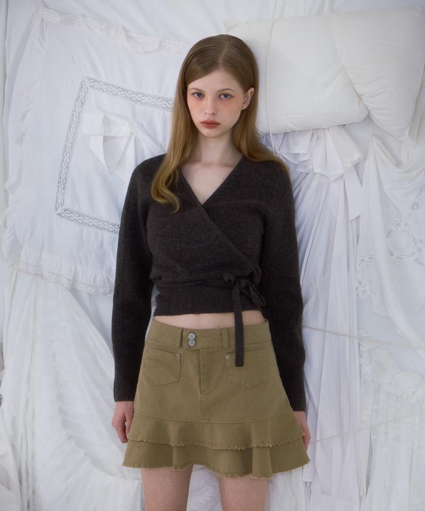 ROSEFRANTZ Muse Wrap Rib Knit [Brown]