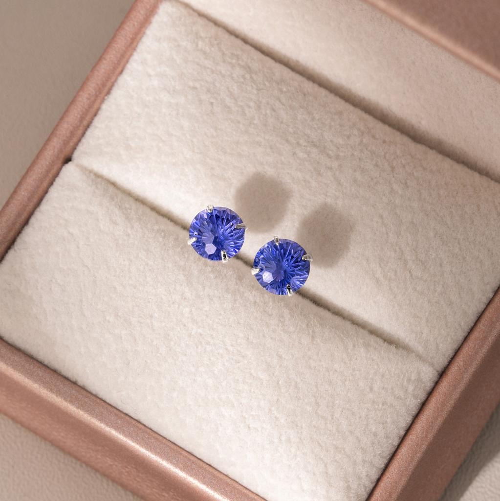New Special Firework Cut Cubic Zirconia Stone Ear Studs 5A+ Flash Colorful Zircon Inlaid 925 Sterling Silver Post Stud Earrings