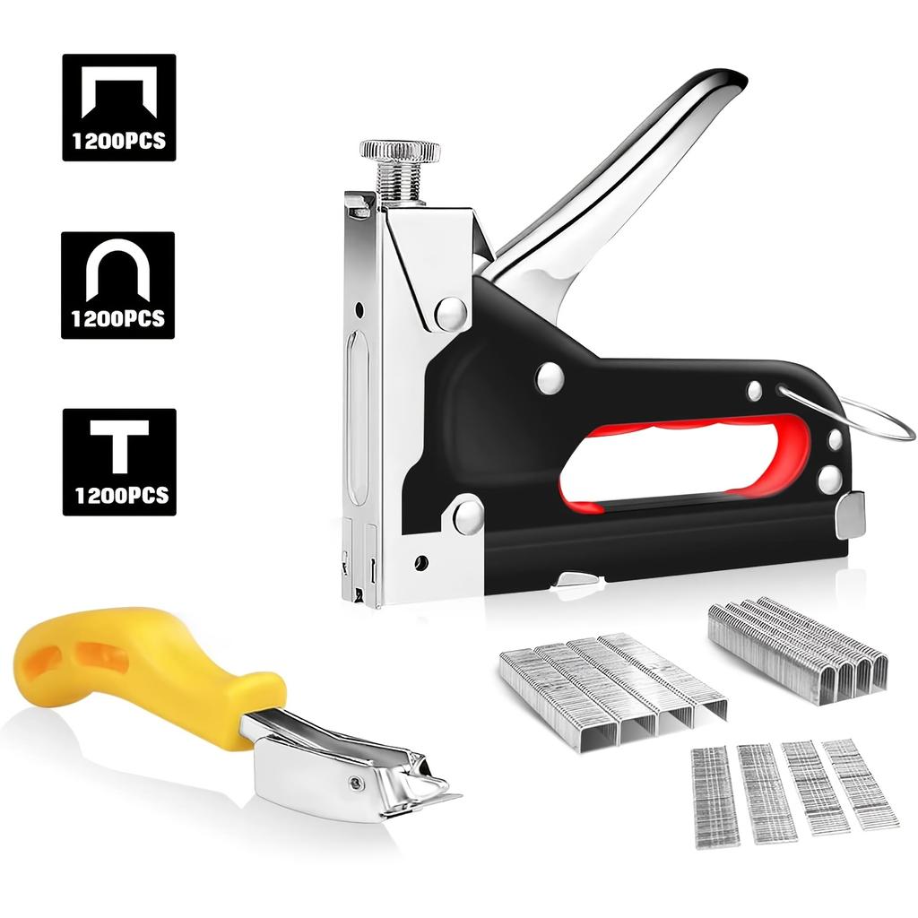 3-в-1 сверхпрочный ручной гвоздезабивной инструмент из нержавеющей стали для крепления материалов, столярных изделий, мебели, дверей и окон, обивки