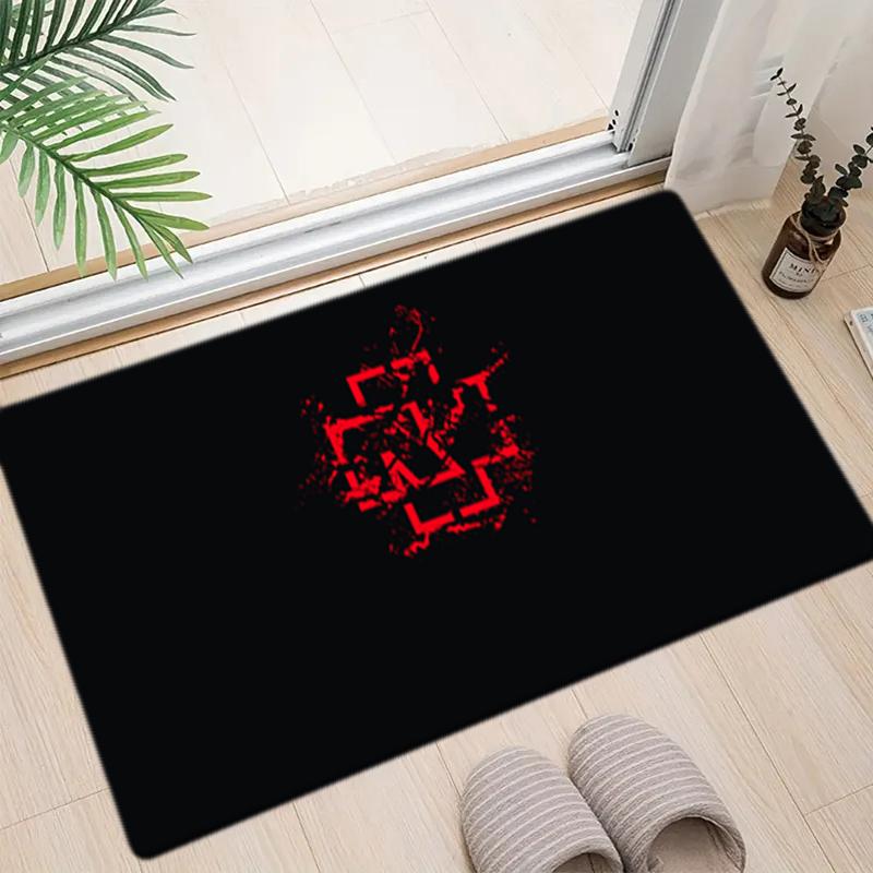 1Pc Rammstein theme Printed rectangle carpet, home door mat, outdoor travel protection carpet A6