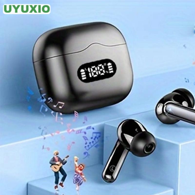 UYUXIO TWS BT 5.4 Headphones Clear Calls IP7 Wireless Earbuds with 48H Play Time HiFi Stereo Ear Buds with LED Display for Sport