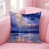 PPretty dream Galaxy starry sky Cushion Cover Pillow Case Soft Friendly Fabric  Concealed Zipper