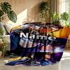 Custom Name Personalized Anime Print Blanket, Home Decor, Bedroom, Sofa, Camping, Couch, Gifts for Birthday Christmas