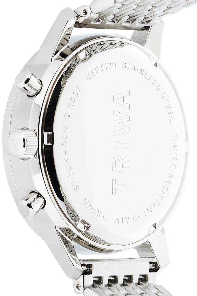 Часы TRIWA NEVIL Chronograph Blue Dial Silver Links Belt Bracelet Regular Import Sweden Scandinavia Design Mens NEST130-BR021212