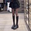 Модные черные осенне-зимние 2024 года длинные сапоги для женщин, горячие из ПУ, дизайнерская роскошная водонепроницаемая обувь, новые сапоги-чулки до колена, женские