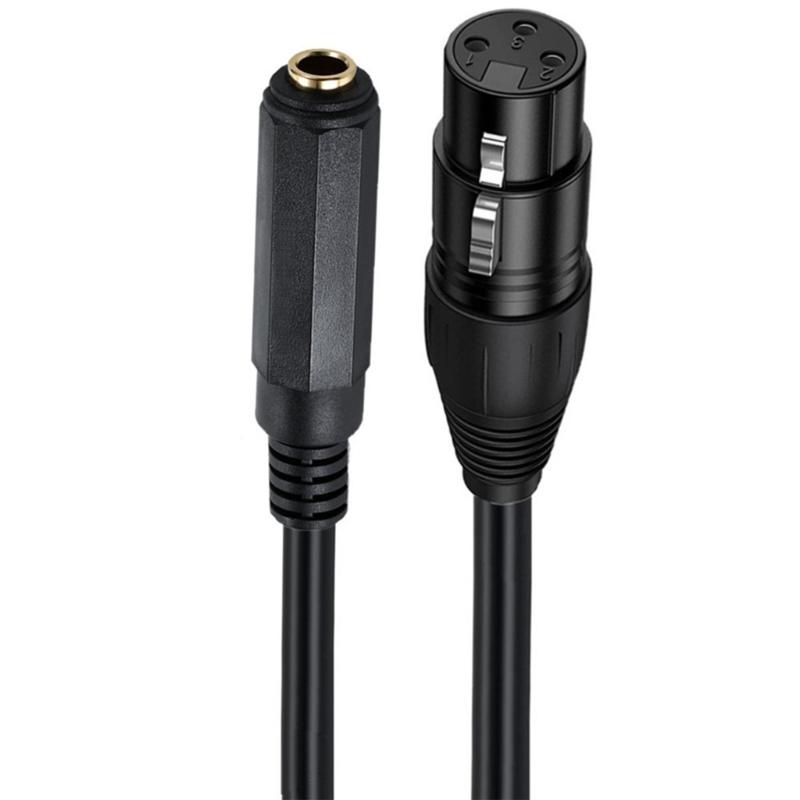 Кабель-адаптер 1/4 TS/TRS гнездо к XLR, кабель с аудиоразъемом XLR к 1/4 стерео балансный для микрофона, ПК, динамика