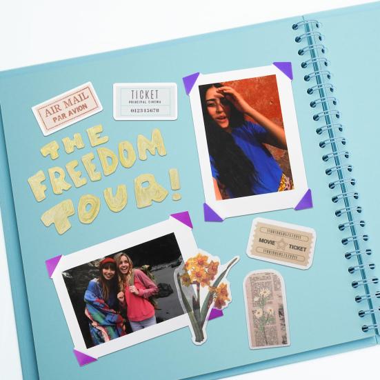 7-Inch Scrapbook Photo Album 40 Pages Twin-wire Binding DIY Hard Cover Spiral Wedding Travel Baby Shower Children