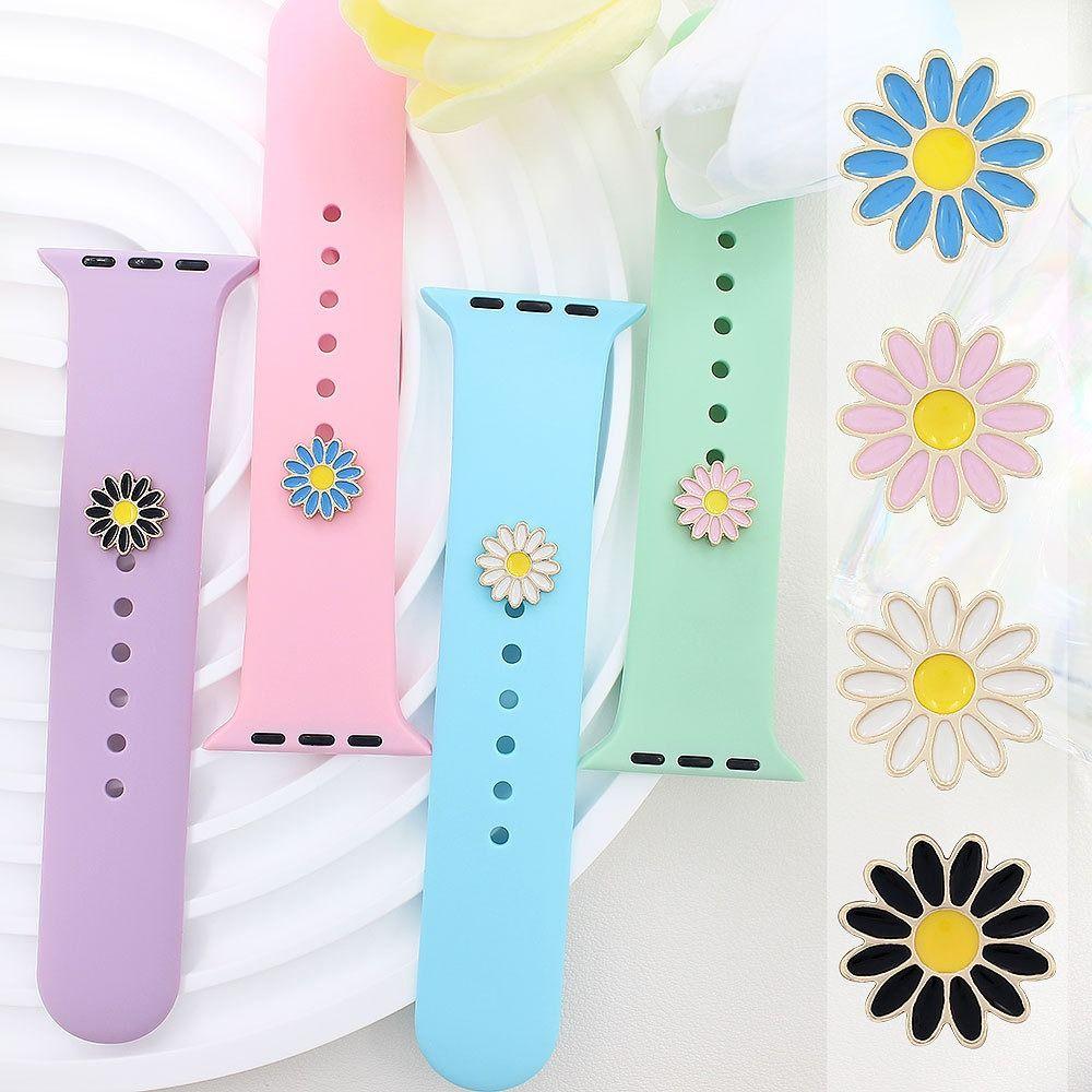 Flower Decorative Ring Brooch Wristbelt Charms Creative Watch Band Ornament  Strap Accessories