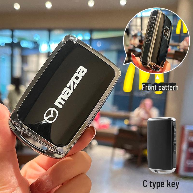 Mazda Key Cover for 3/CX-4/CX-5/Atez/CX-30 - Full TPU Protective Shell with Buckle