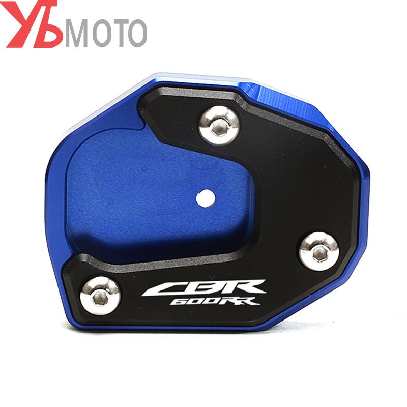 For HONDA CBR600RR CBR 600 RR 2013 2014 2015 Motorcycle CNC Tire Valve Caps & Kickstand Foot Side Stand Extension Support