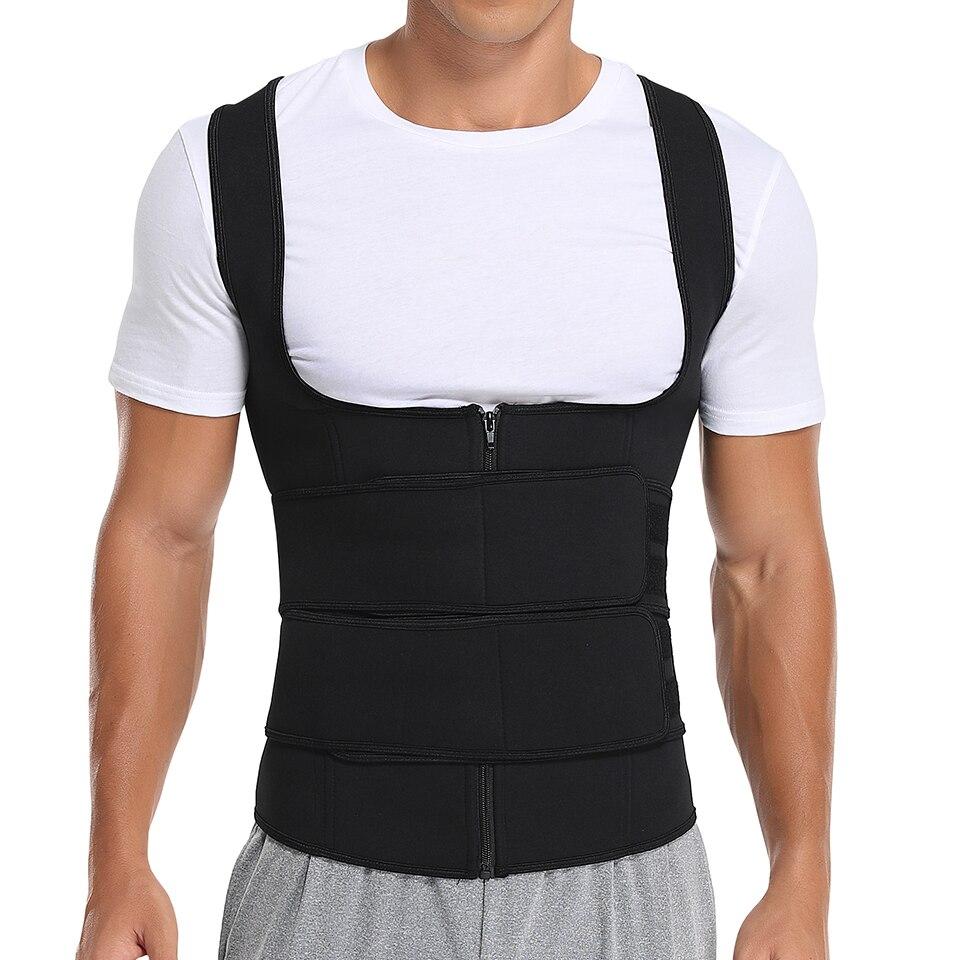 Men Waist Trainer Sweat Vest Corset Sauna Suit Slimming Body Shaper Workout Tank Tops Tummy Control Shapewear Compression Shirt